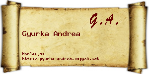 Gyurka Andrea névjegykártya